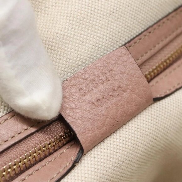 GUCCI Brie Shoulder Bag Leather Gold Pink 323673 - Picture 10 of 16